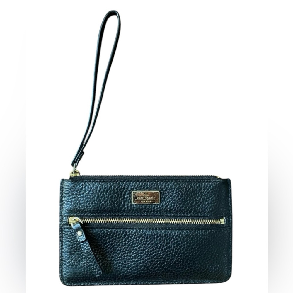 kate spade highland place black leather wristlet